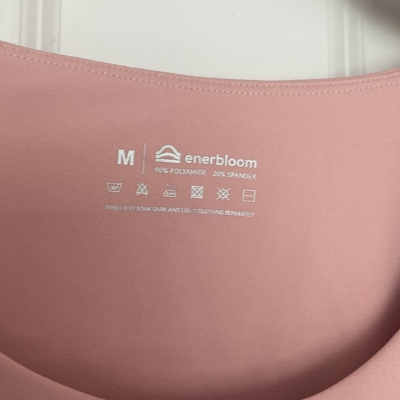 ENERBLOOM Womens Long Sleeve Shirt Crop Top Built in Bra Size Medium - Picture 3 of 5